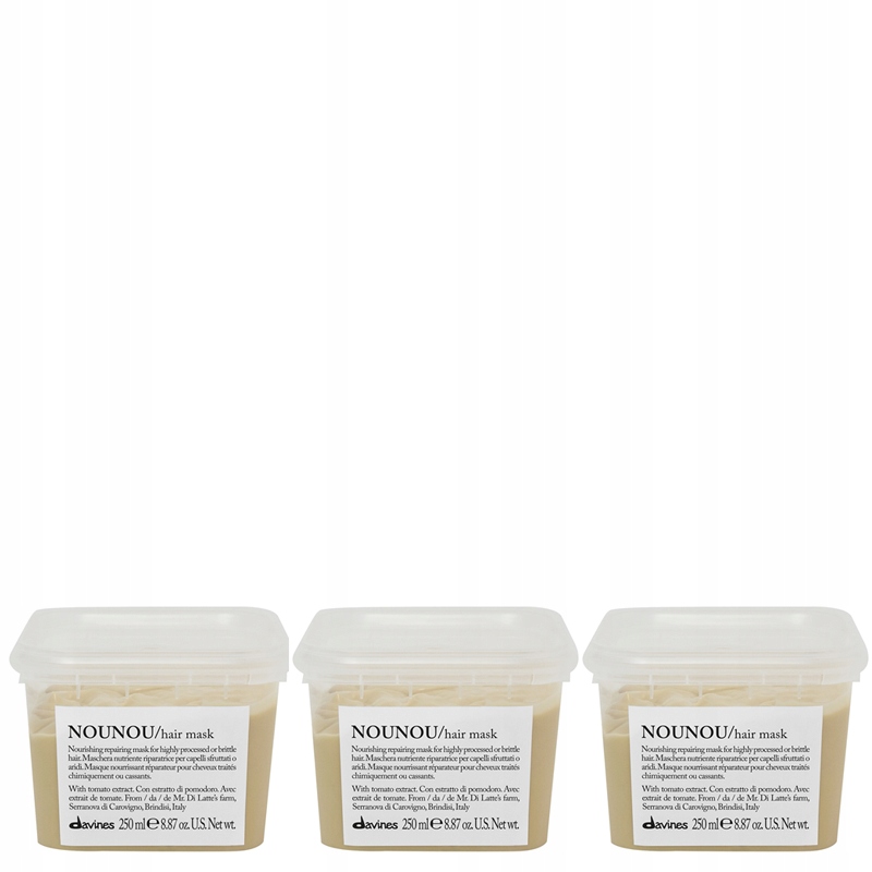 Davines Nounou maska 3x 250 ml pro obnovu a regeneraci suchých vlasů