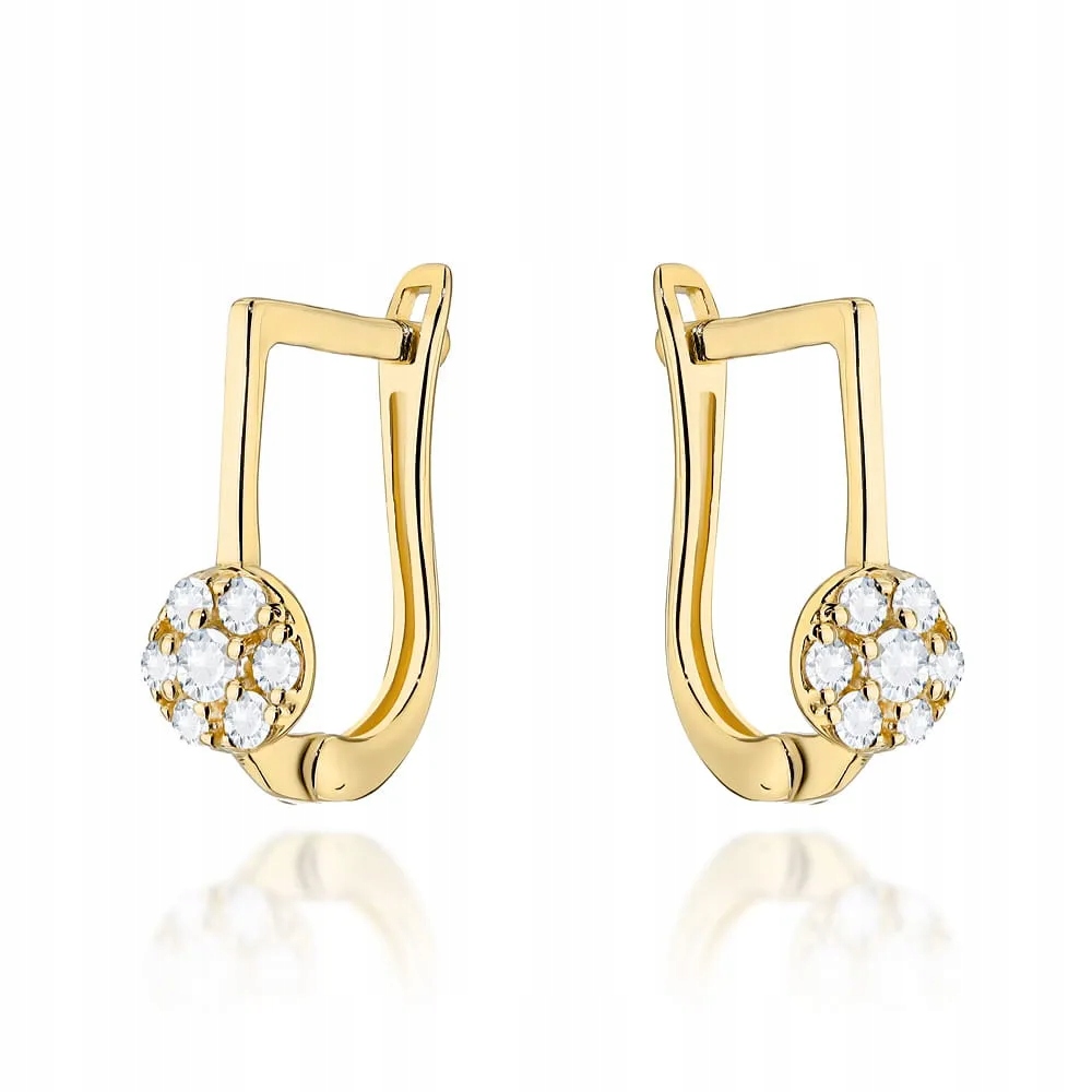 Náušnice 585 zirkonový kolík na anglickém zapínání