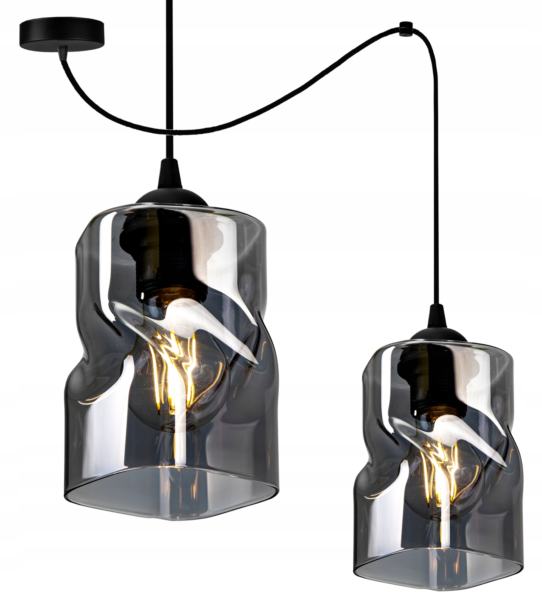 

Szklana Lampa Wisząca Sufitowa Żyrandol Pająk Led