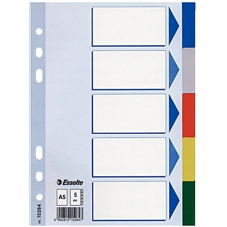 

Przekładki Pp Esselte A5 Index