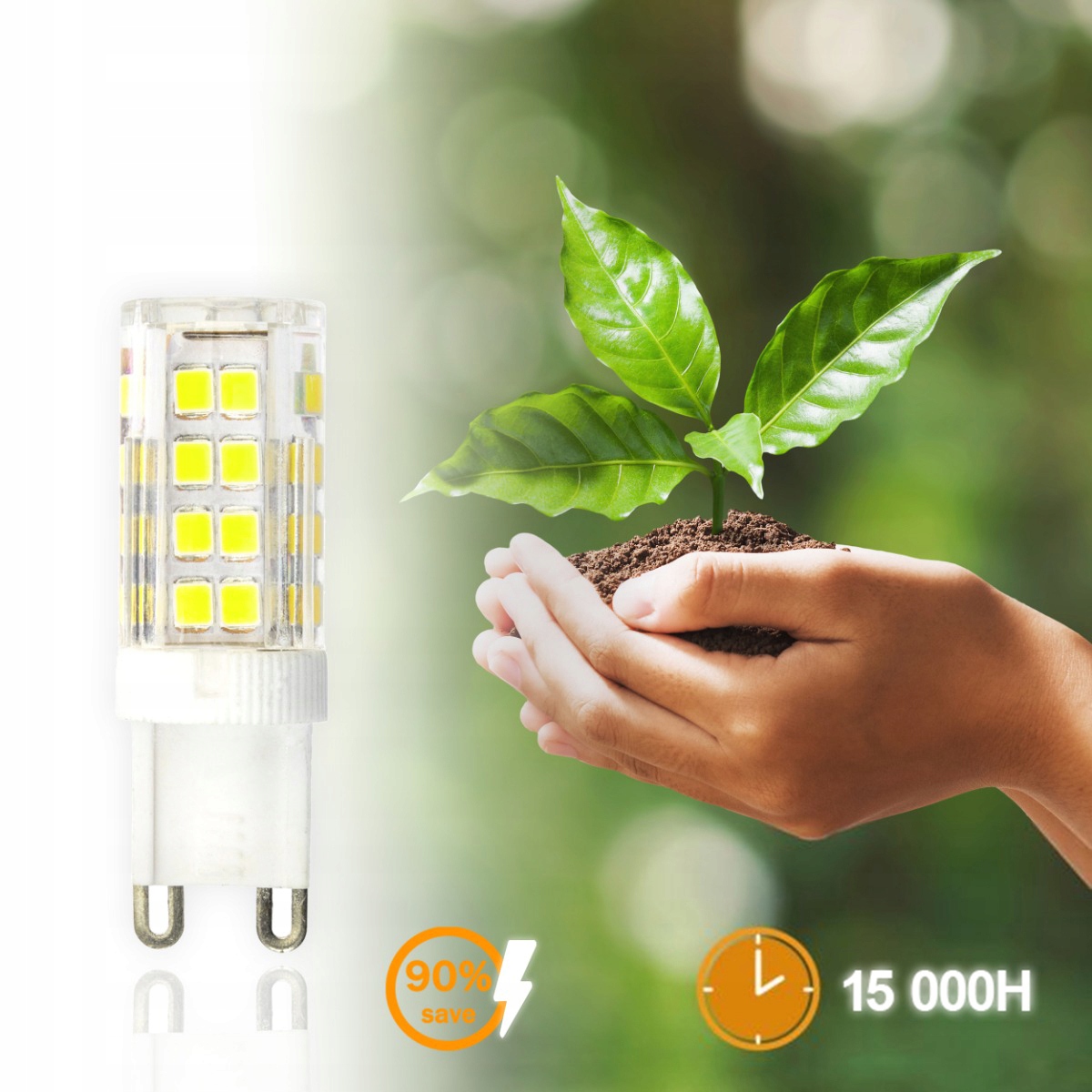 5x Żarówka LED G9 KAPSUŁKA 5W = 50W 470LM 4000K Jasność 460 lm