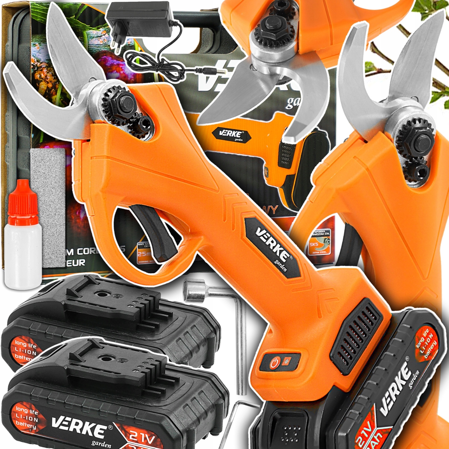 Zahradní nůžky Elektrické Zahradní nůžky 2x Aku Do Větví V90703