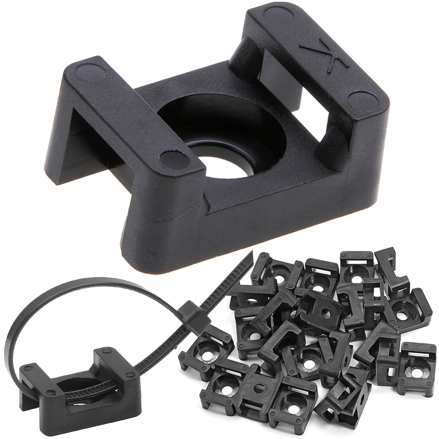 Mocowanie Uchwyt Podstawa Montażowa Opasek Zaciskowych 16 x 22mm 100SZT