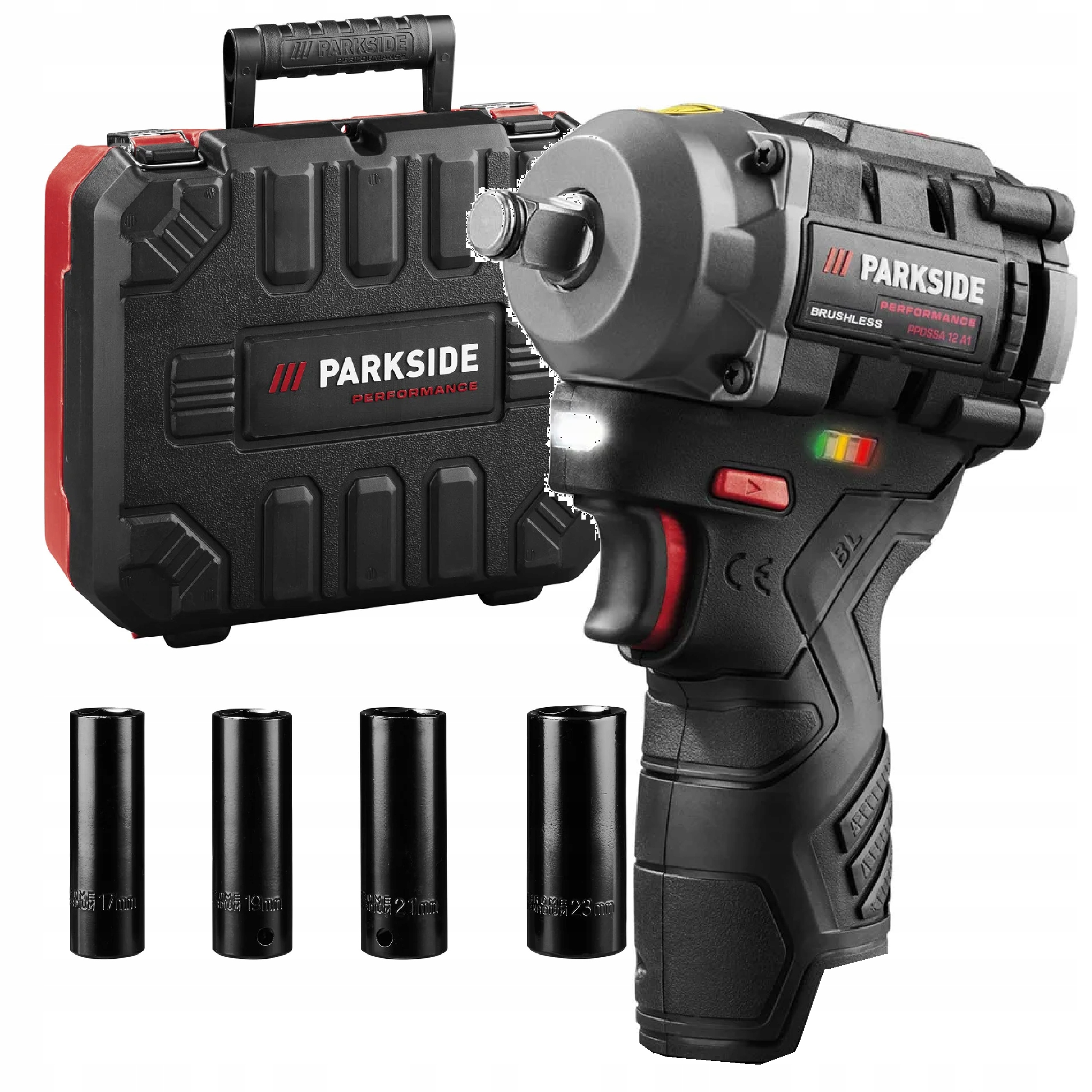 Akumulátorová skrutkovačka Parkside Rázový uťahovák Ppdssa 12V 350 Nm Nasadky
