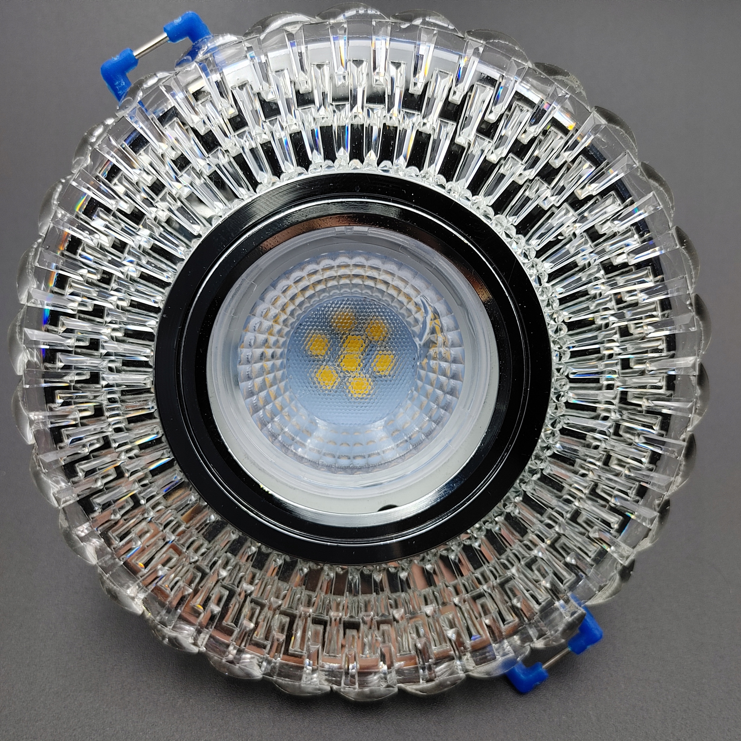 Oprawa oświetleniowa sufitowa halogenowa wpuszczana srebrna TAŚMA LED GU10 Kod producenta K1677L-1