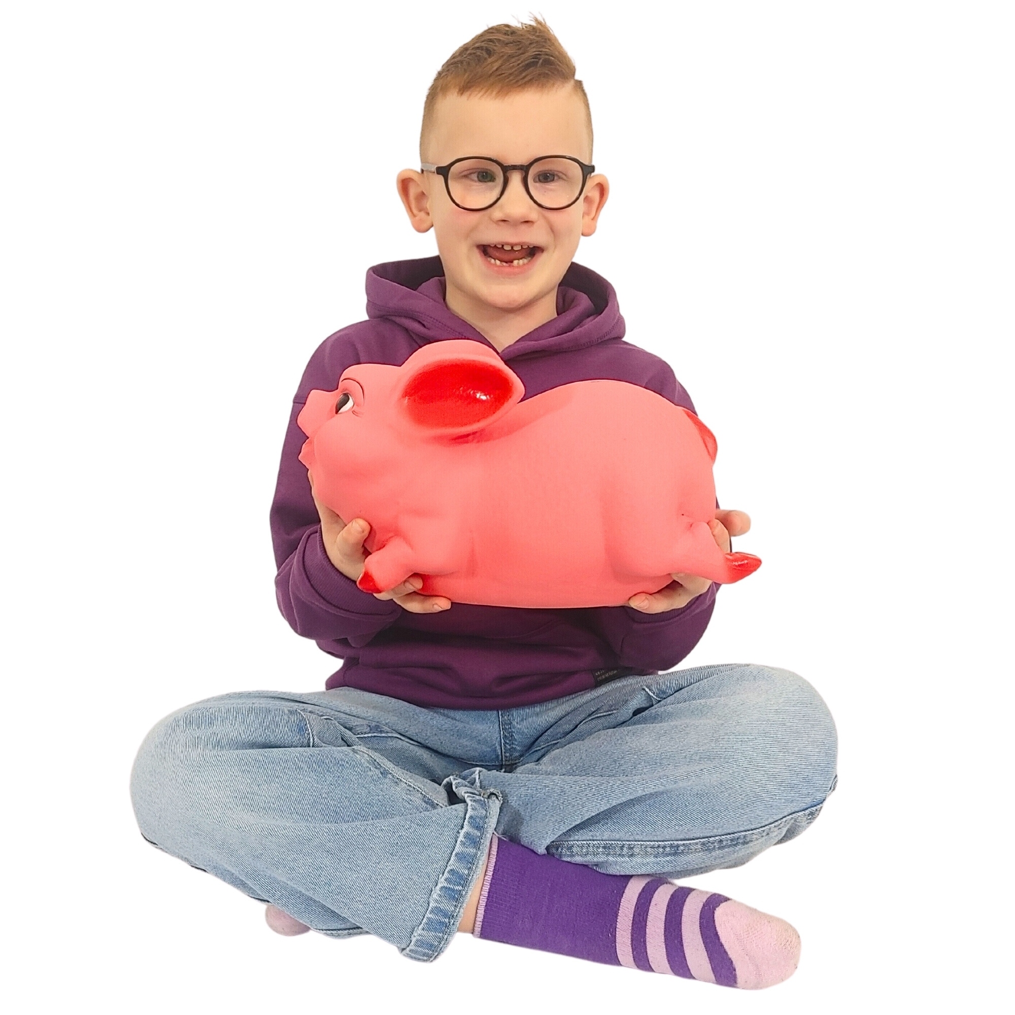 Velká Pokladnička Keramické prasátko na rozbití Růžová pro holčičku chlapce