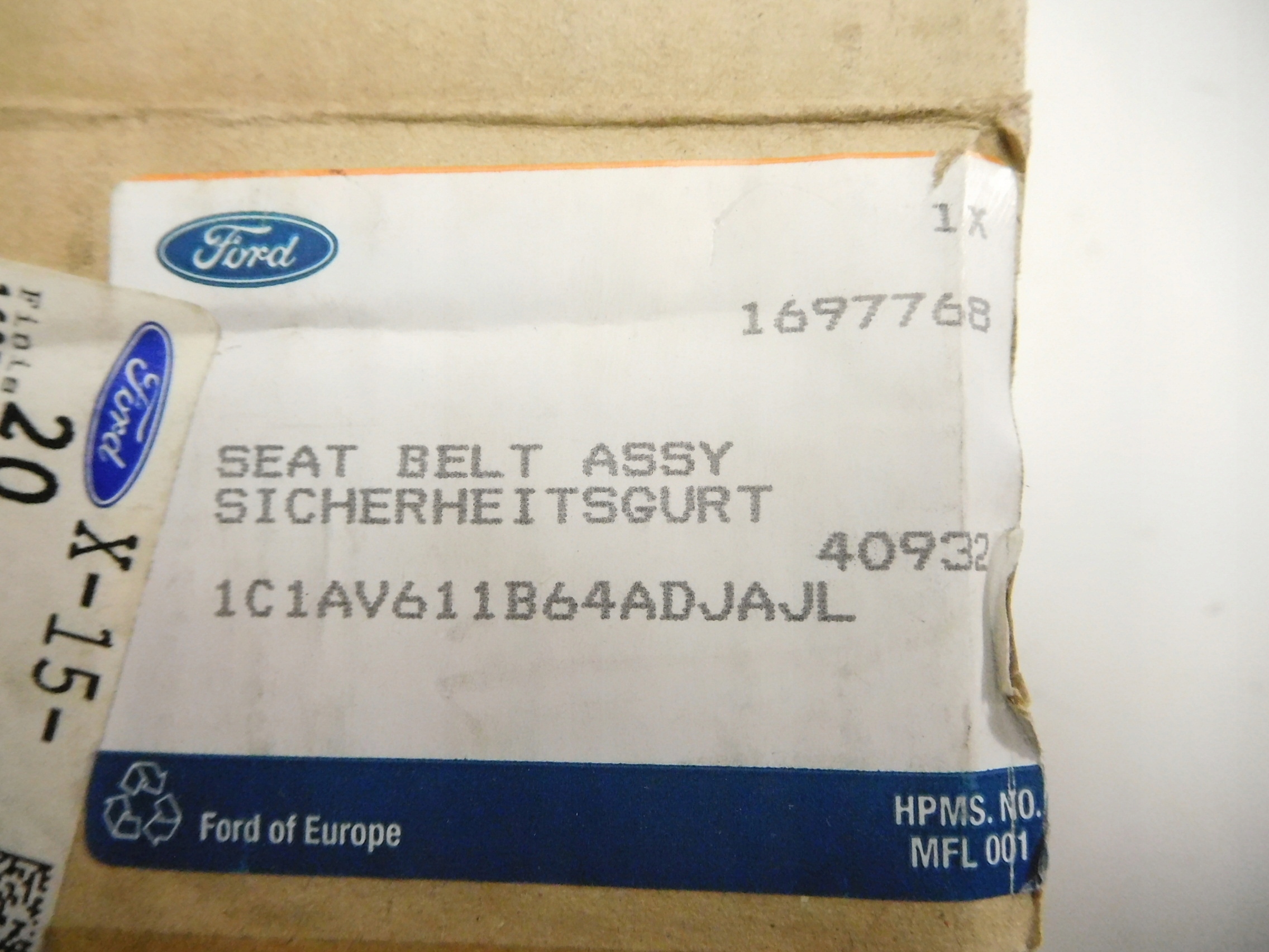 ремни безопасности FORD TRANSIT 1697768