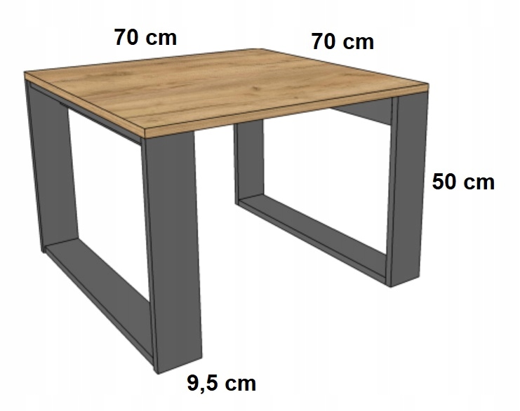 Ława Stolik K5 w stylu loft 70x70x50