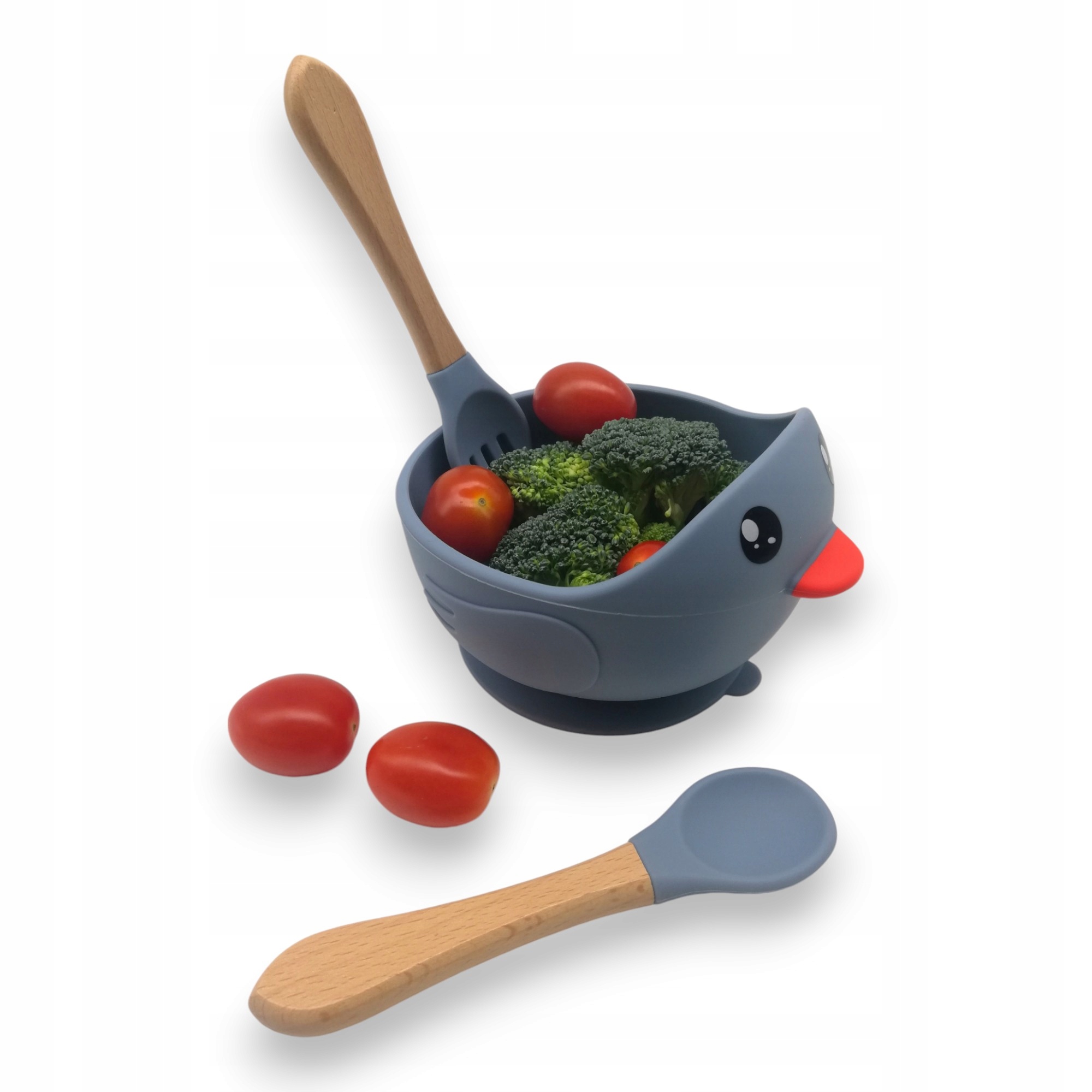 silikonowy zestaw do karmienia dziecka miseczka przyssawką Baby Shower BLW