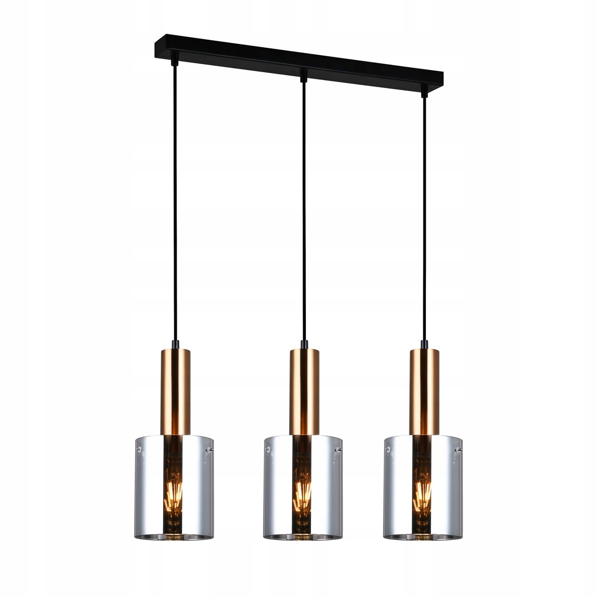 Závěsná lampa Italux Sardo Led, moderní mosaz