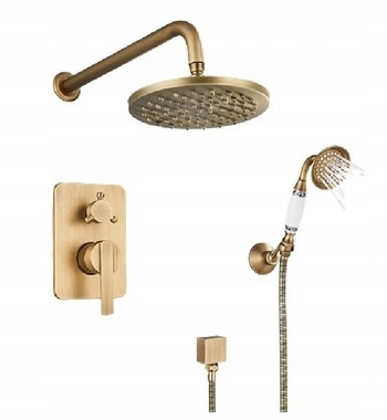 Podomietkový sprchový set Old Retro Mosadz
