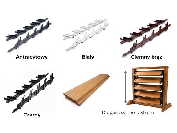 PROWADNICE UCHWYT ŻALUZJE OGRODOWE RUCHOME DESECZKI BRĄZOWE Producent ETL