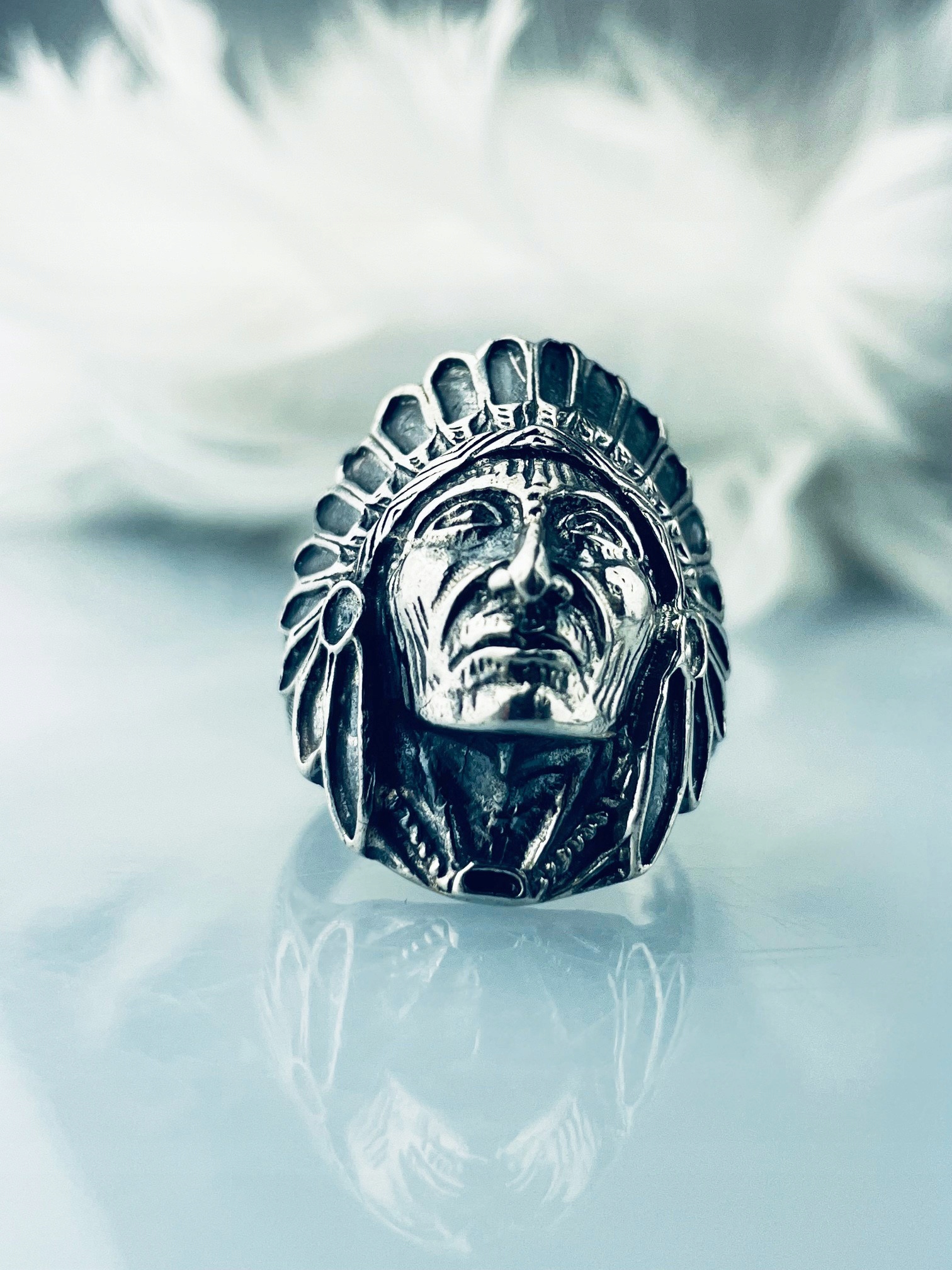 Stříbrný indiánský prsten pro muže