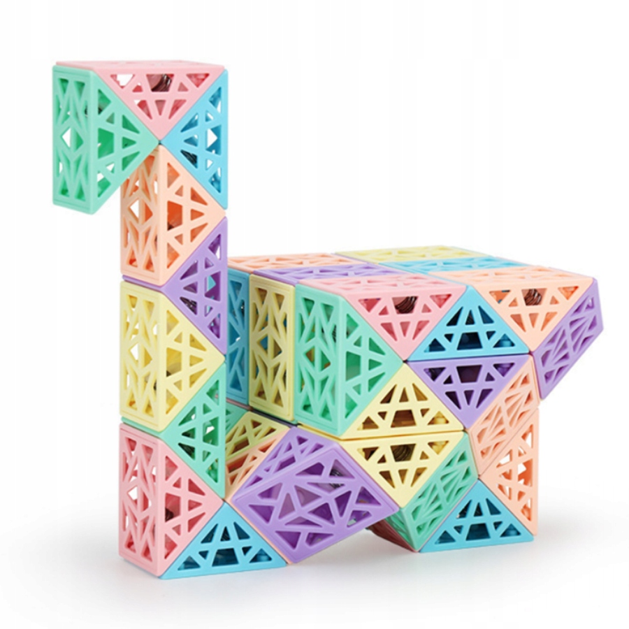 UKŁADANKA LOGICZNA MAGIC SNAKE AŻUROWY MAGICZNY WĄŻ 48 EL Materiał plastik