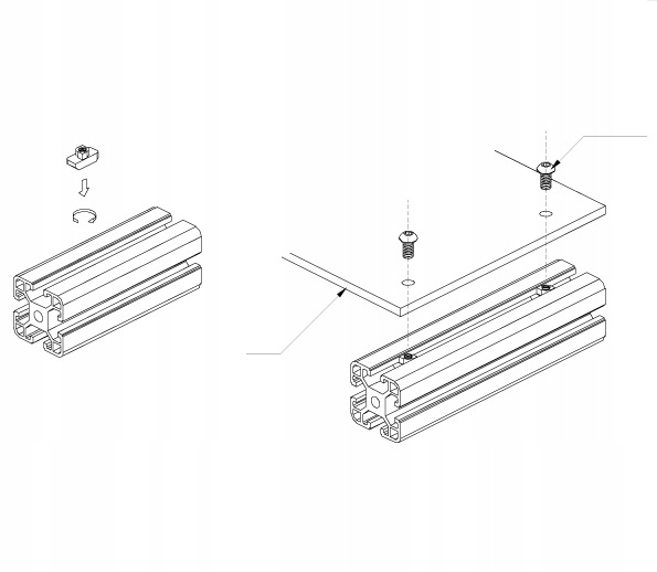 NAKRĘTKA MŁOTECZKOWA WPUST V-SLOT T NUT M5 25szt Producent RWW
