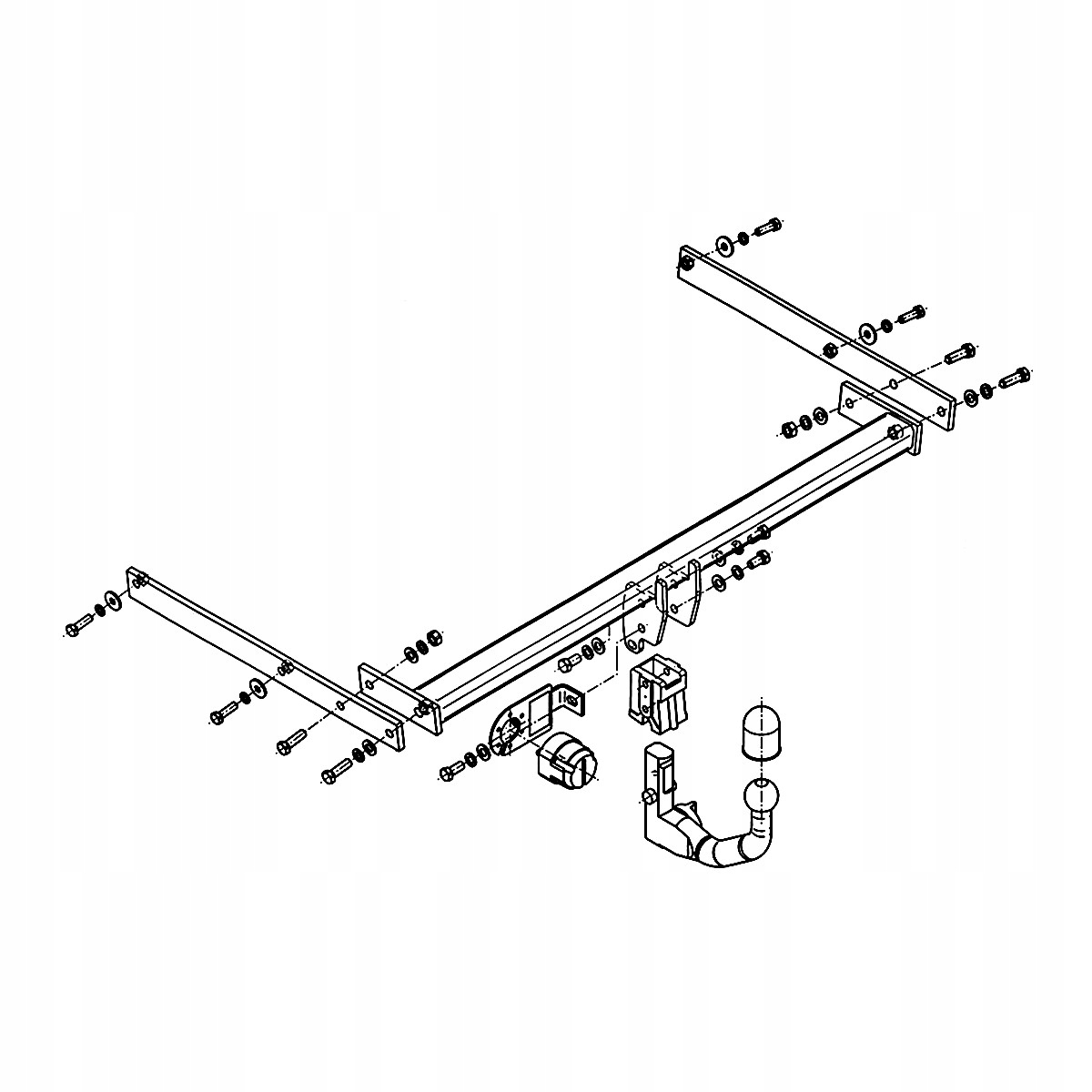 Hak Wypinany do Ford C-Max II MK2 2 Minivan 10-19 MODUŁ 13 PIN GRATIS Nowy Producent Steinhof