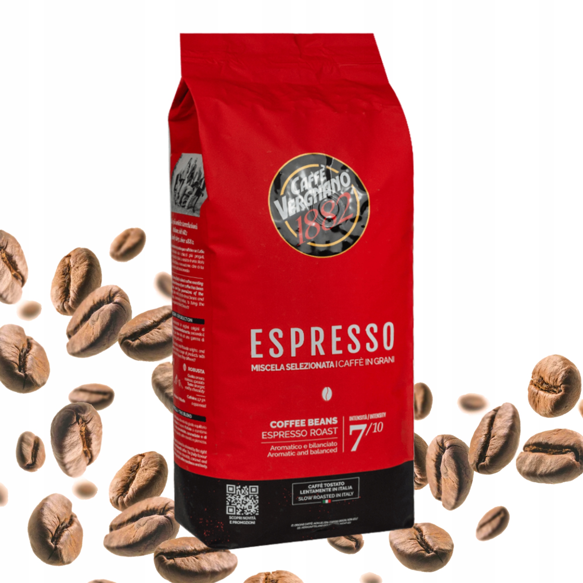 Kawa ziarnista Vergnano Espresso 85% Arabika, 15% Robusta 1kg