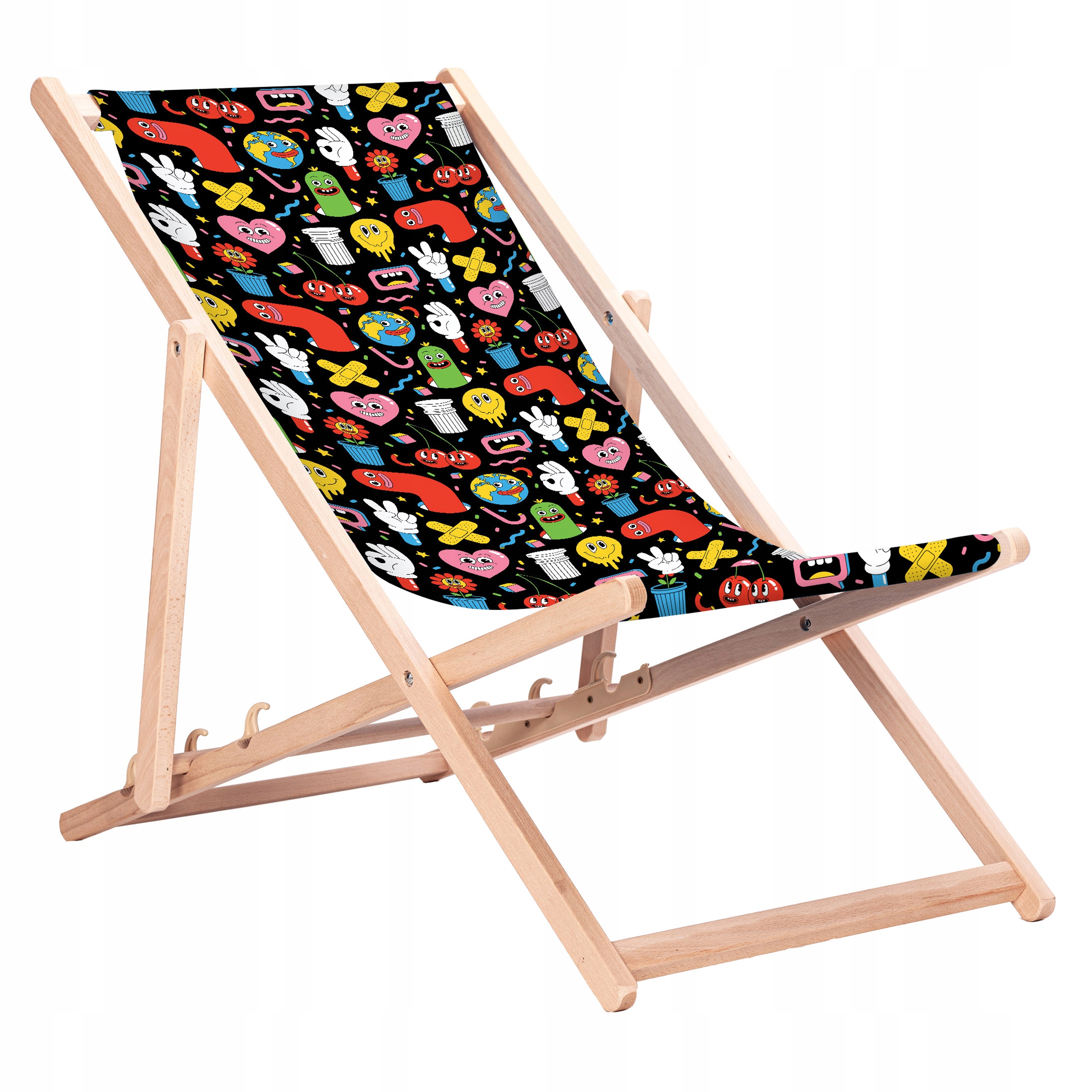 Leżak drewniany z nadrukiem Mordki KN45