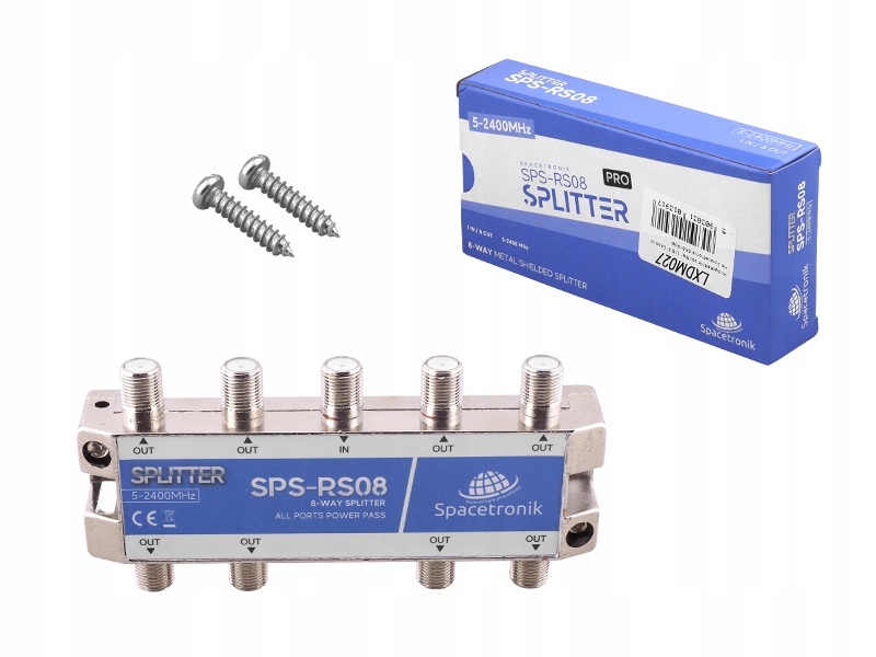Rozgałęźnik splitter 1/8 5-2400 MHz Spacetronik SP Kod producenta SPS-RS08