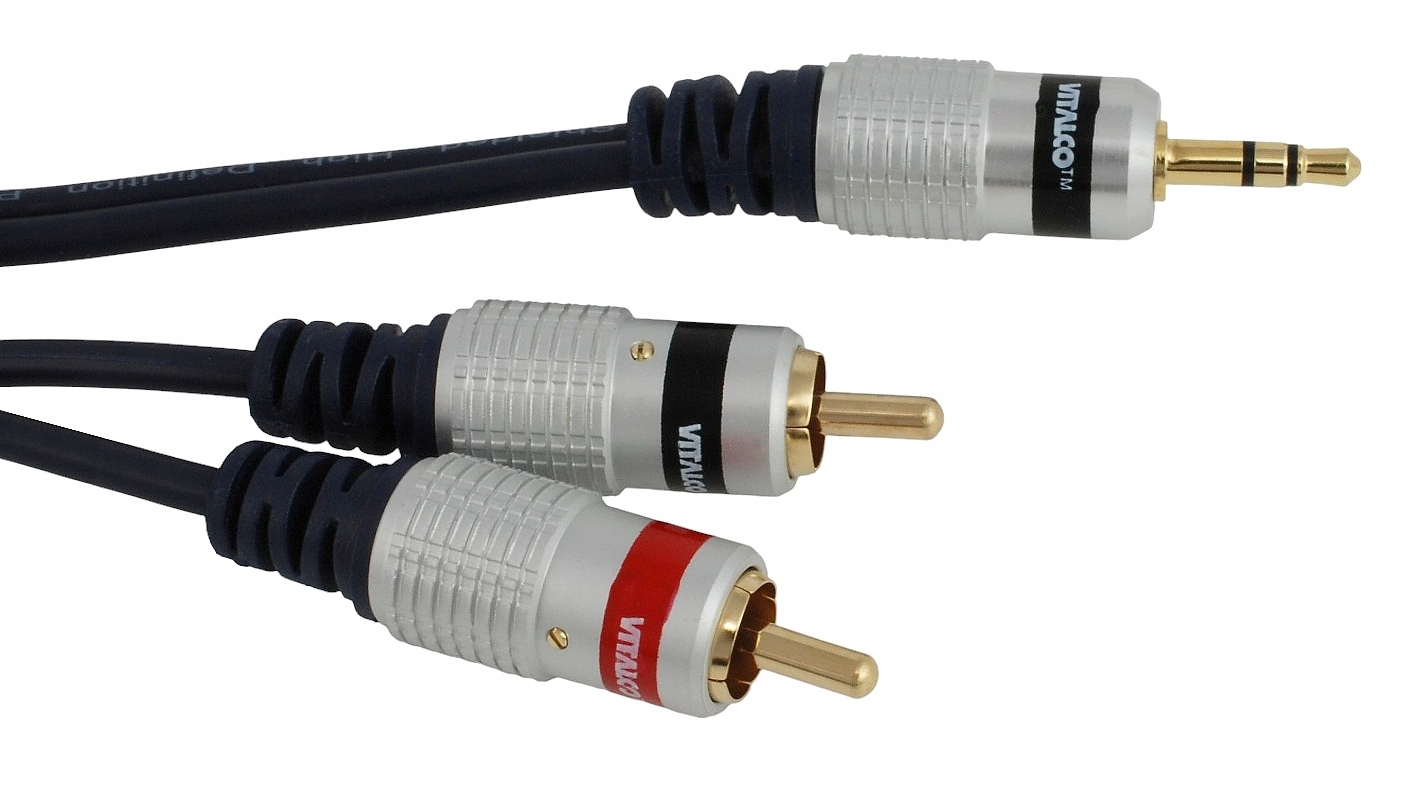 Kabel Jack 3,5 Stereo Konektor 2x Rca Cinch Konektor Vitalco 20,0 m
