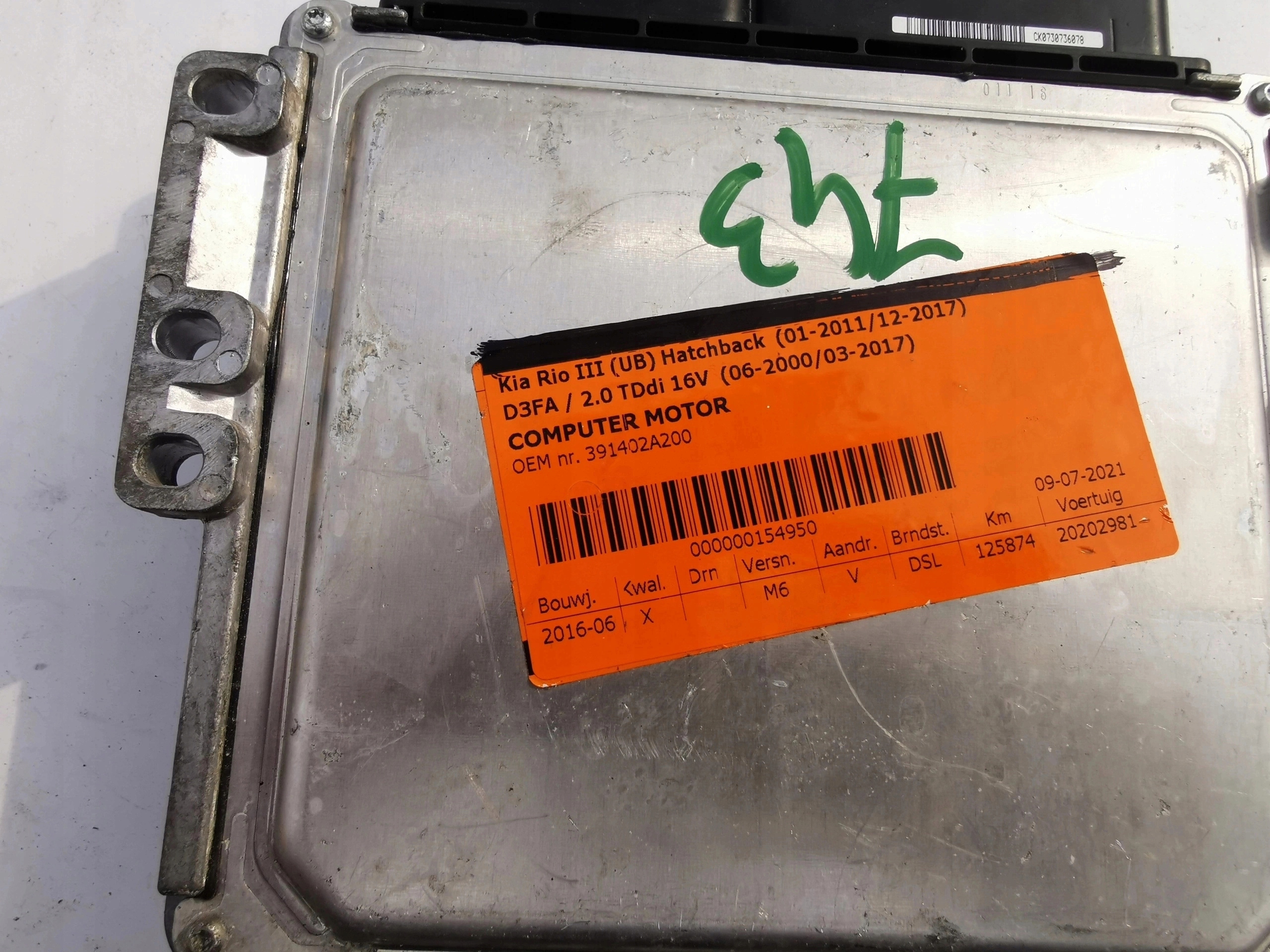 KIA RIO 2.0D 39140-2A200 28495876 Computer ECU ORY