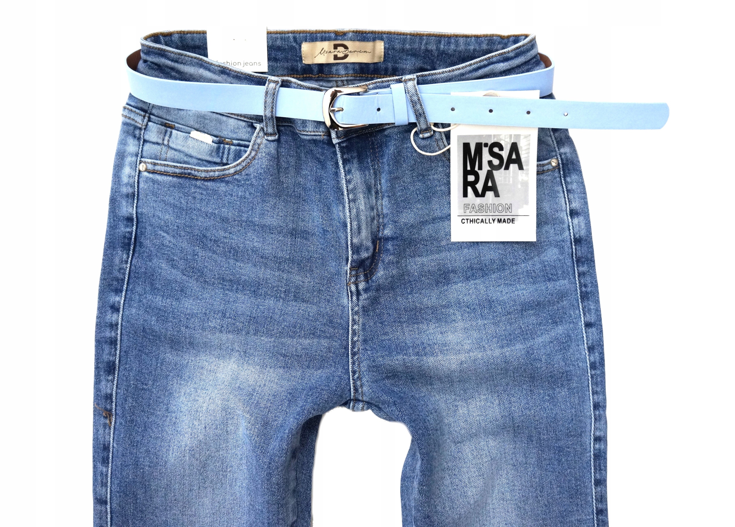 M.SARA DAMSKIE WYSZCZUPLAJĄCE SPODNIE JEANSY RURKI WYSOKI STAN ELASTYCZNE Rozmiar 44