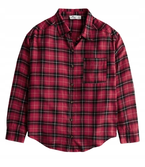 oversized flanelová kostkovaná košile Hollister Xs 36 abercrombie