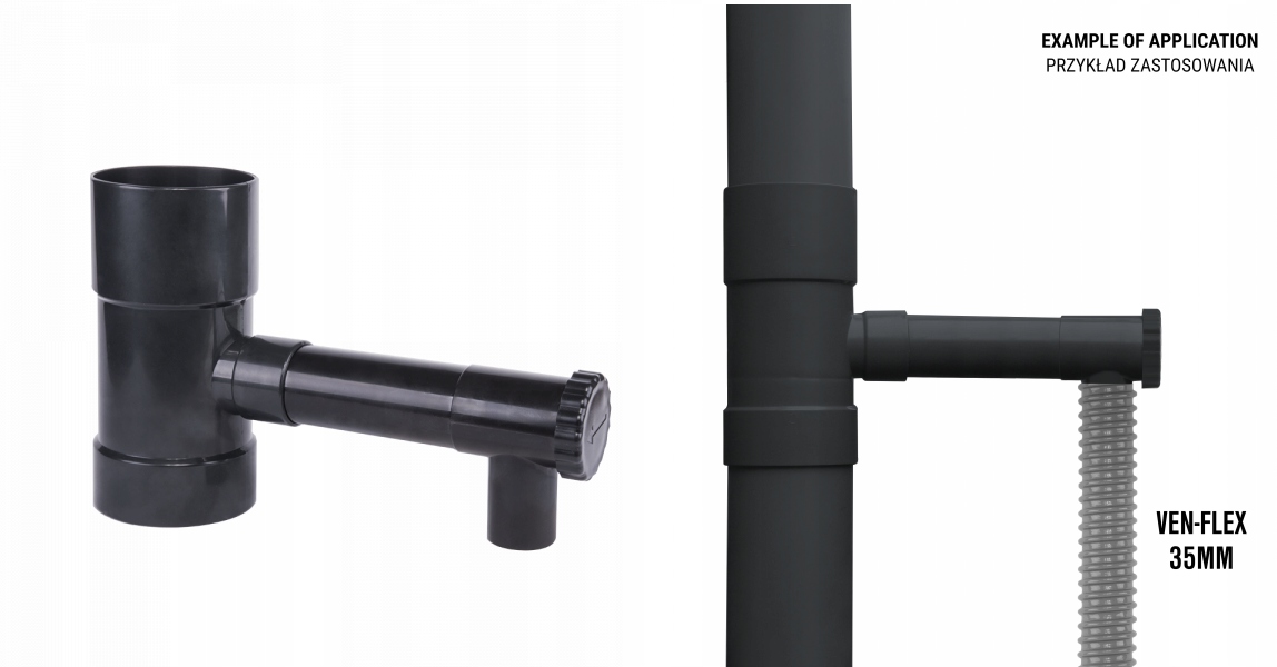 

Łapacz wody deszczowej lej spustowy 100mm grafit