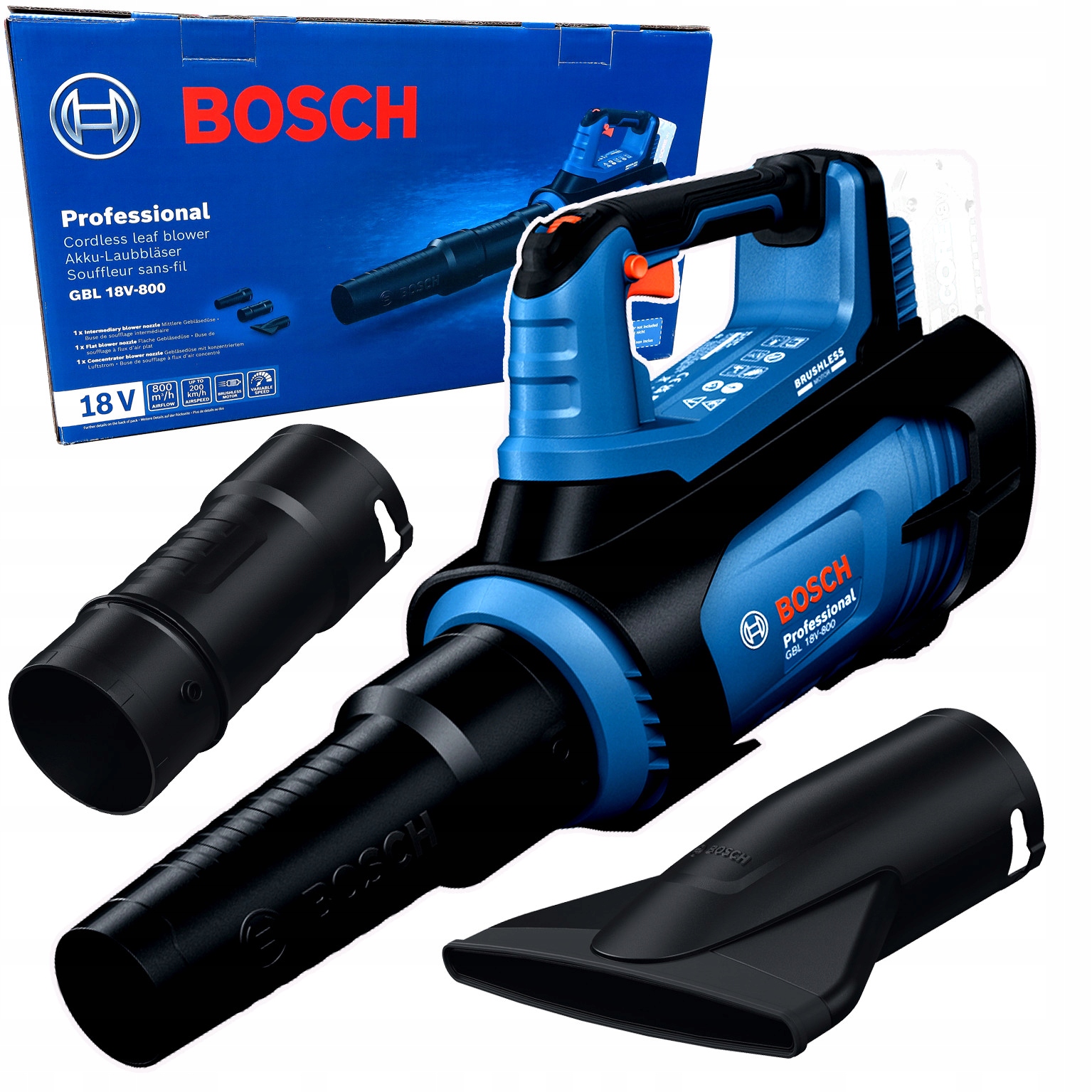 Dmuchawa do liści akumulatorowa Bosch Gbl 18V-800 06008D2200 Body