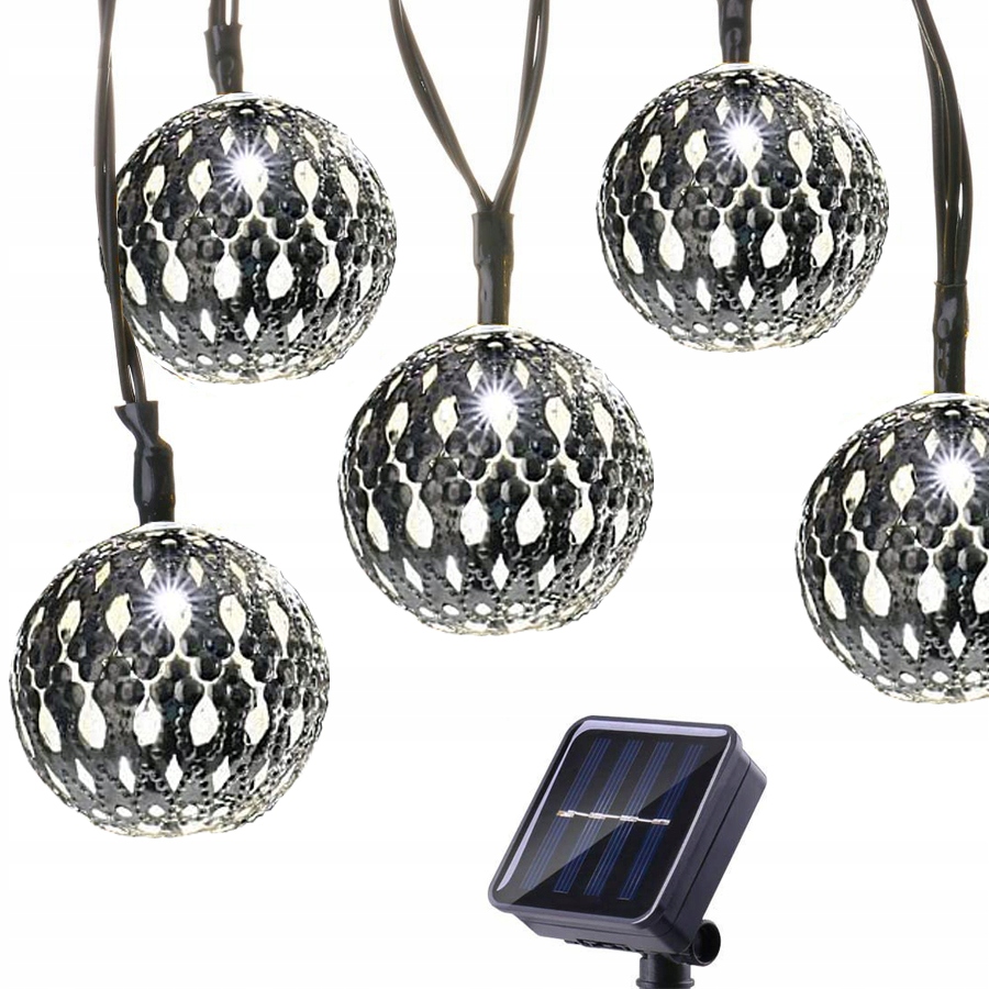 

30Led żelazna Kula Lampki Solarne Ogrodowe Żarówka