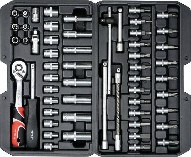 Yato YT-14501 Zestaw narzędziowy kluczy nasadek 1/4'' Kpl. 56 szt.