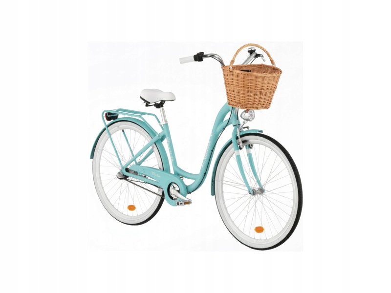 Rower miejski Indiana Moena A3B 28 cali damski Lazurowy Koszyk