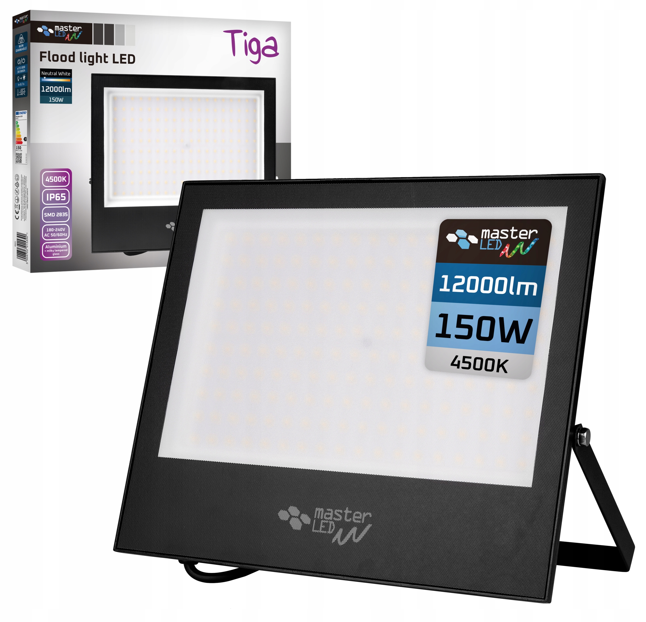 Naświetlacz LED Masterled 150W czarny 4500K IP65