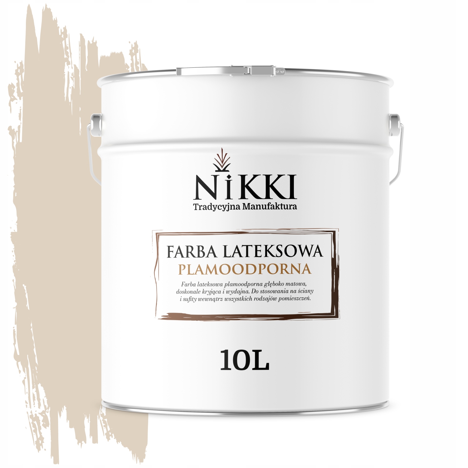 Latexová Farba Odolná Voči Škvrnám Béžová Svetlá H4164 10L Hlboká Matná