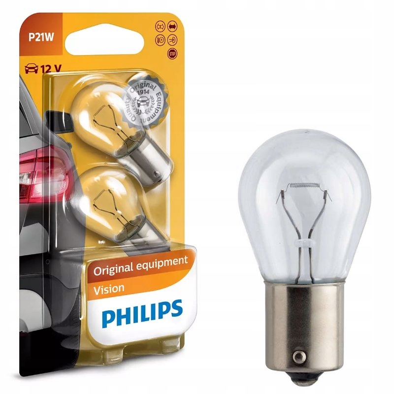 

Żarówka Philips P21W 12V 21W Vision 2szt.