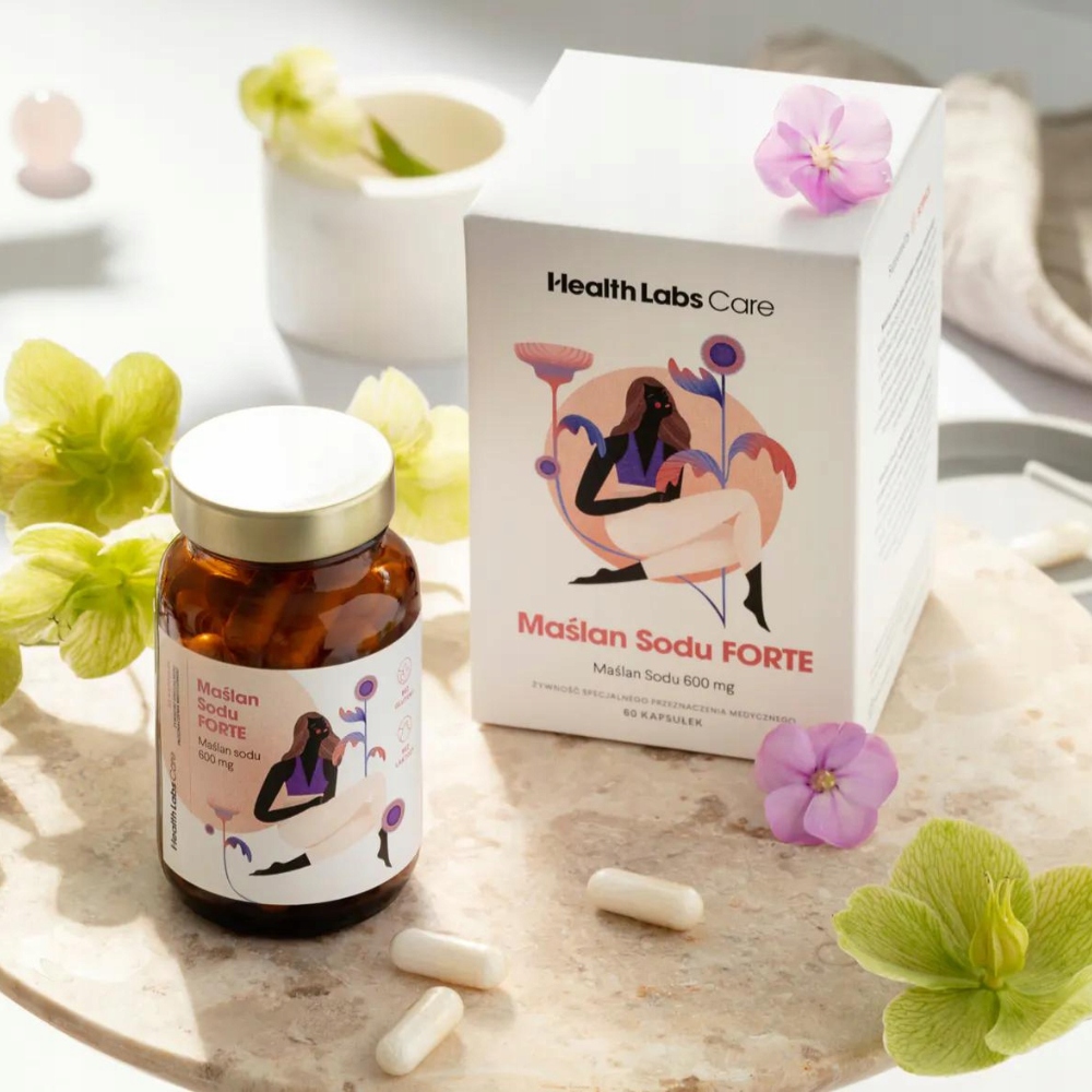 Health Labs Care Maślan Sodu Forte (600 mg) 60 kaps. Na Zdrowe Jelita