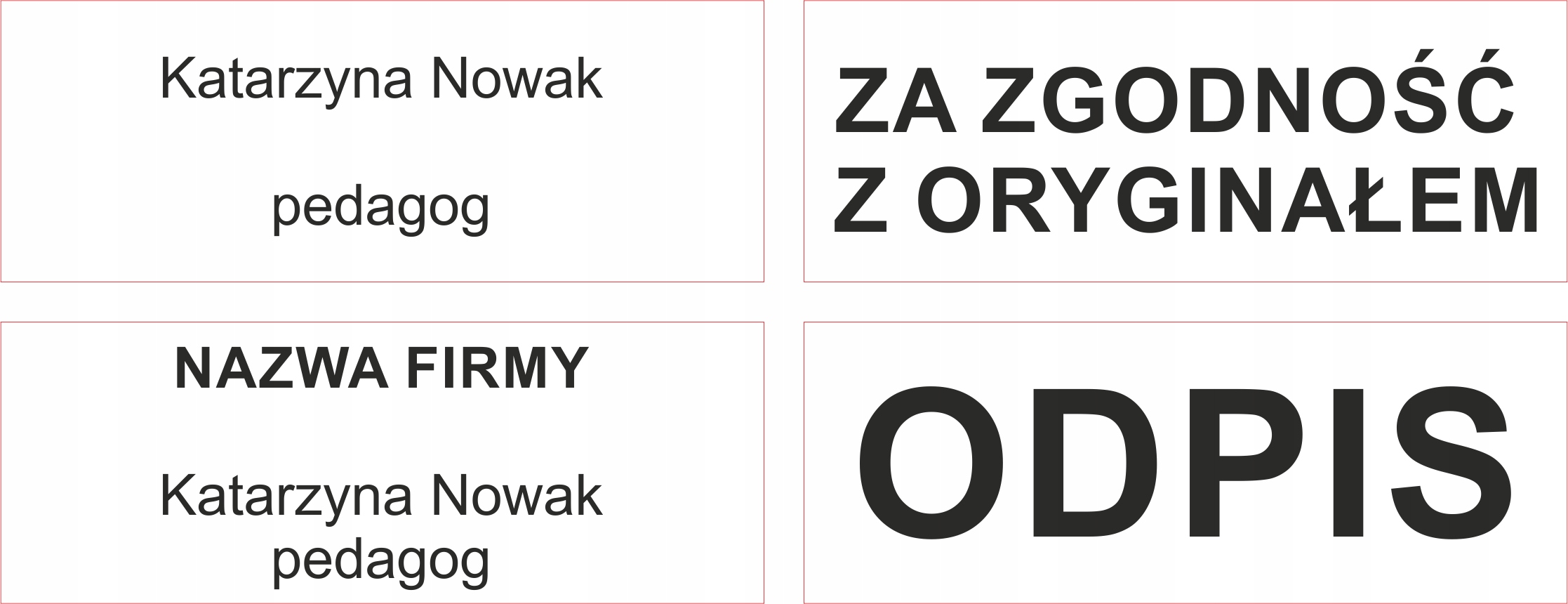 PIECZĄTKA COLOP C20 imienna 3-4 wersy + PROJEKT Kolor dominujący czarny
