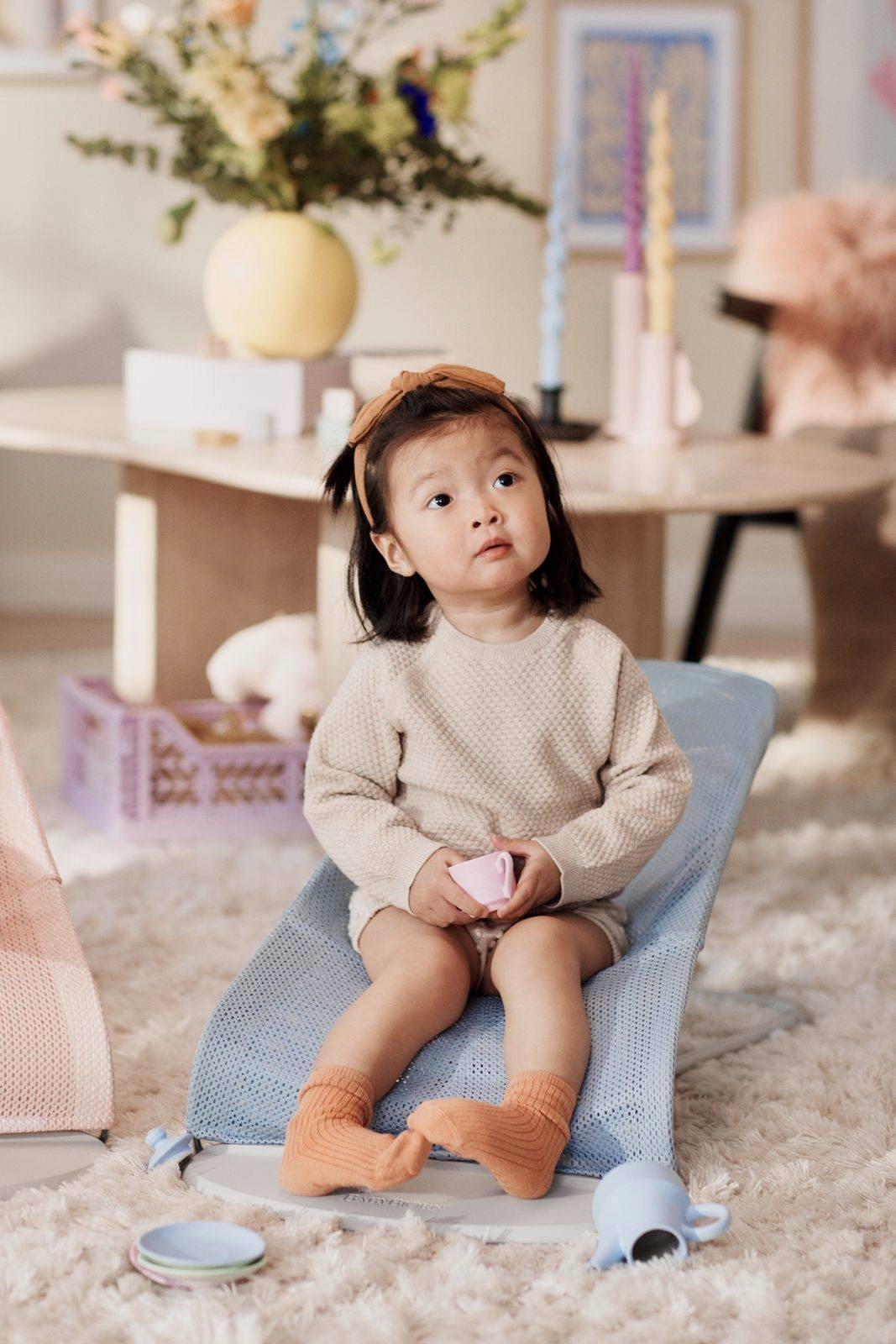 BALANCE minkšta tinklinė gultukas, mėlynas, BABYBJORN Kind supynės