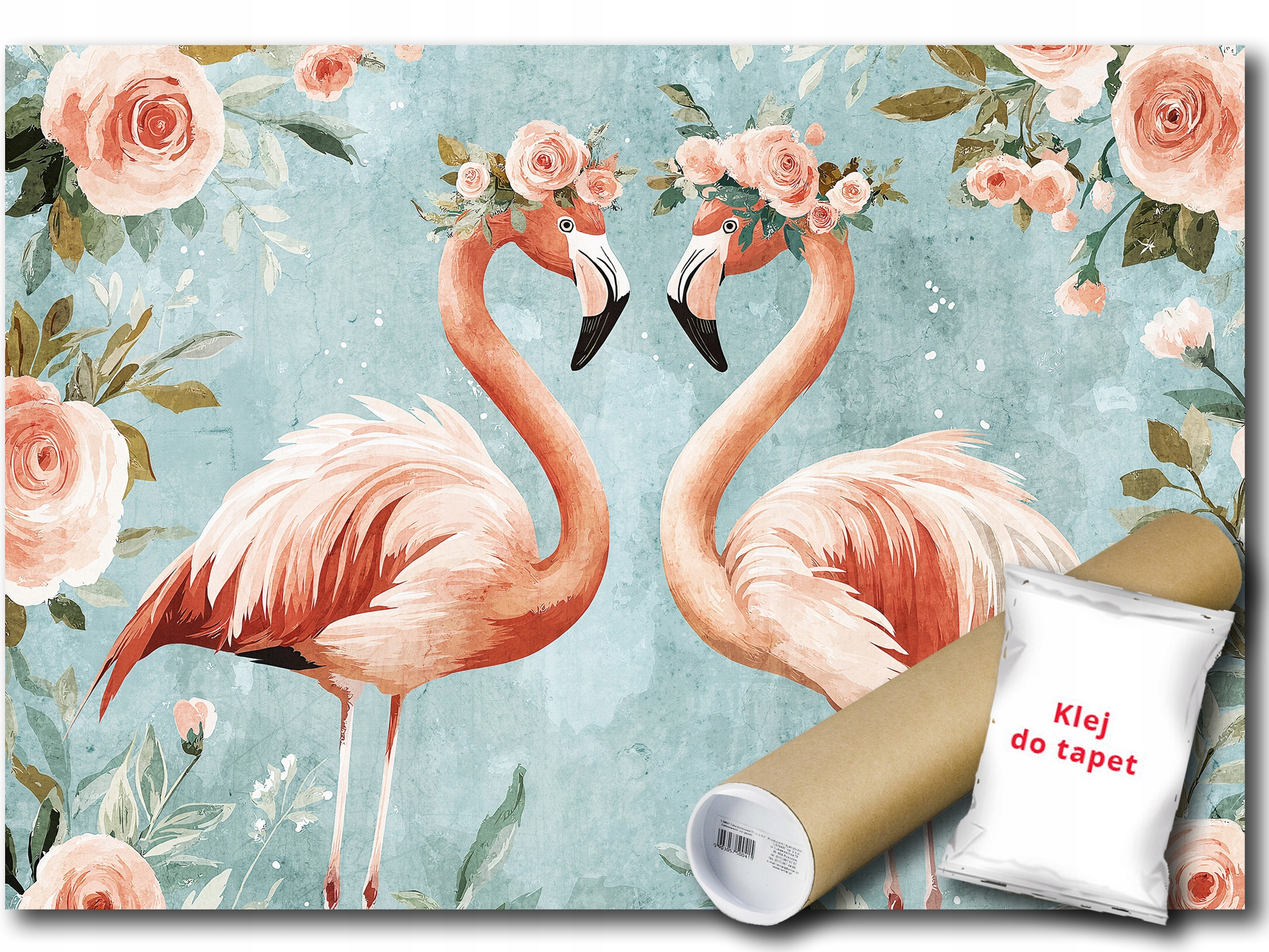 Fototapeta Flizelina Zvířata Ptáci Plameňáci Květiny 350x250 lepidlo bonus