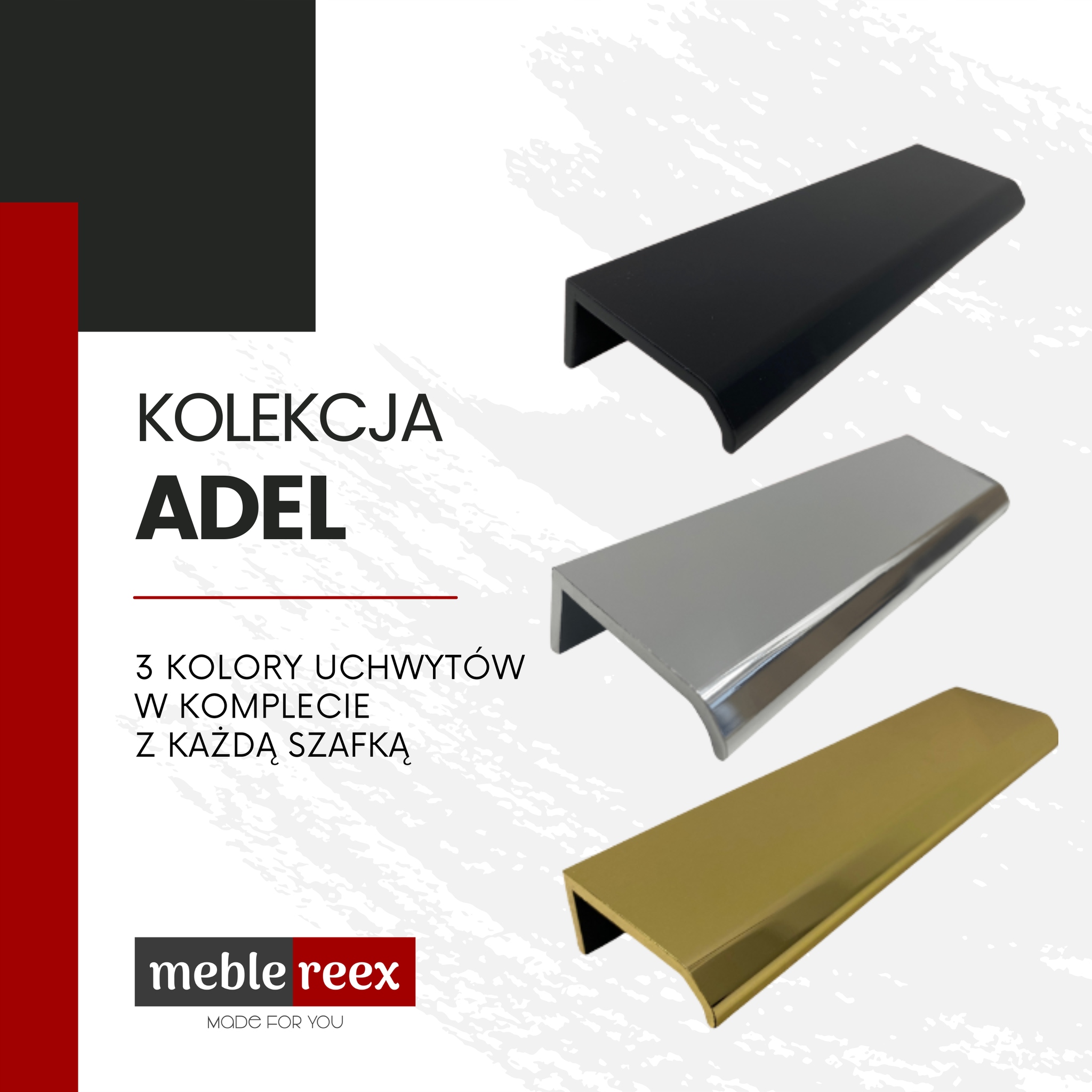Słupek wysoki 35 cm ADEL BLACK 80-01 Typ wiszące