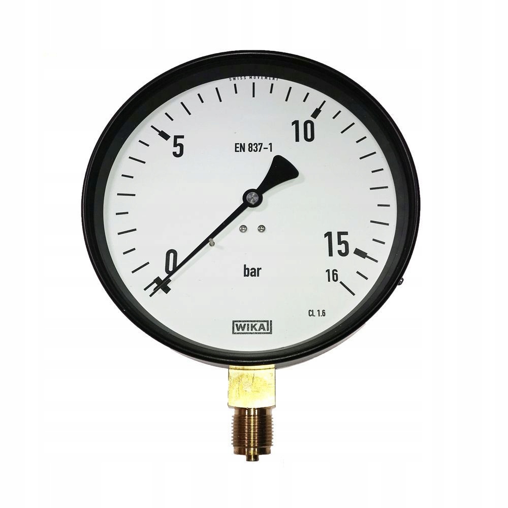 0-16BAR Manometr 160mm M20x1,5 Kfm M160R Wika 111.20.160 EN837-1 Meraserw5