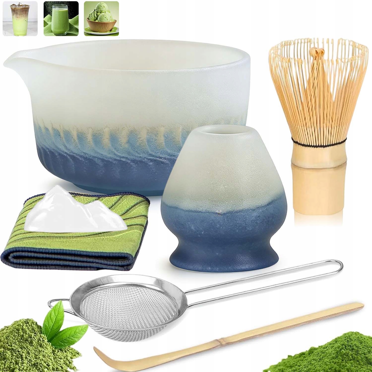 Zestaw Do Herbaty Matcha 7-CZĘŚCIOWY Zestaw, Narzędzia Do Parzenia Herbaty