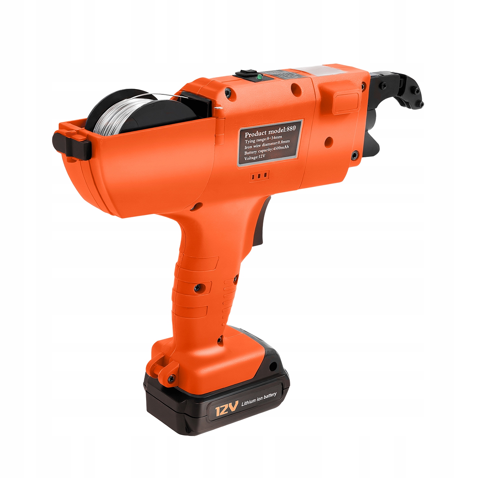 12V Automatická Ruční Vázačka Vázacího Drátu Na Rohože 8-34MM