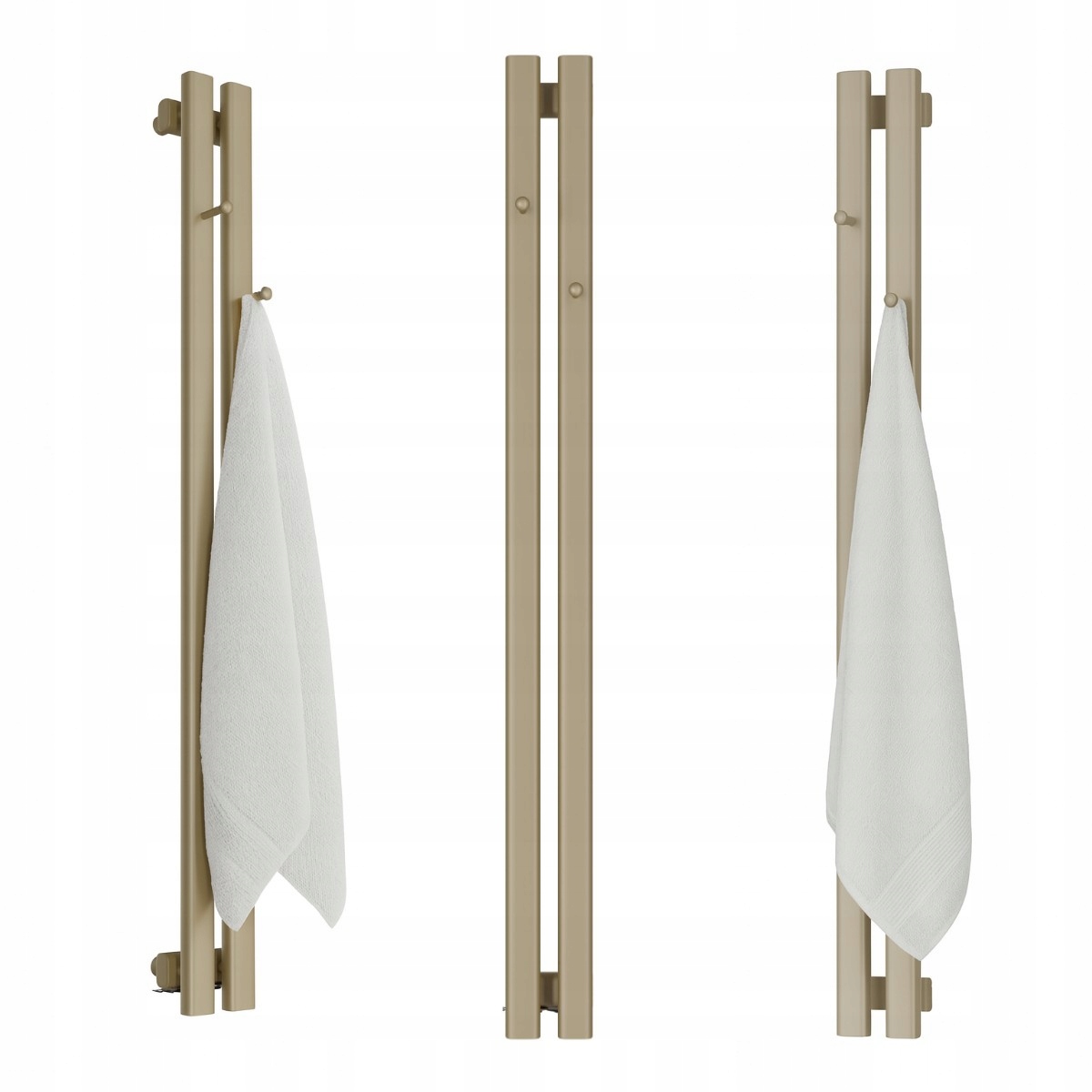 Dekorativní Vertikální RADIÁTOR-2 S Věšáky 1200/130 Béžový