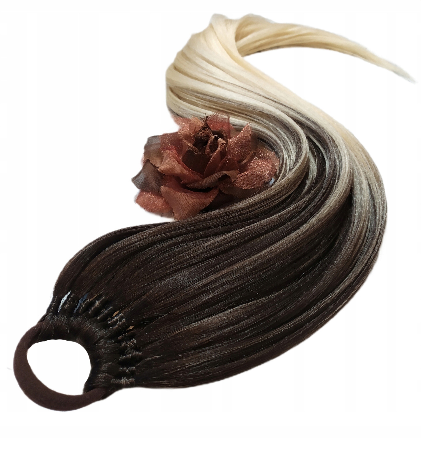 Poník na gumičce, Kuc-Gumka, Příčesek, hnědý blond, Přírodní Dívka, 70 cm