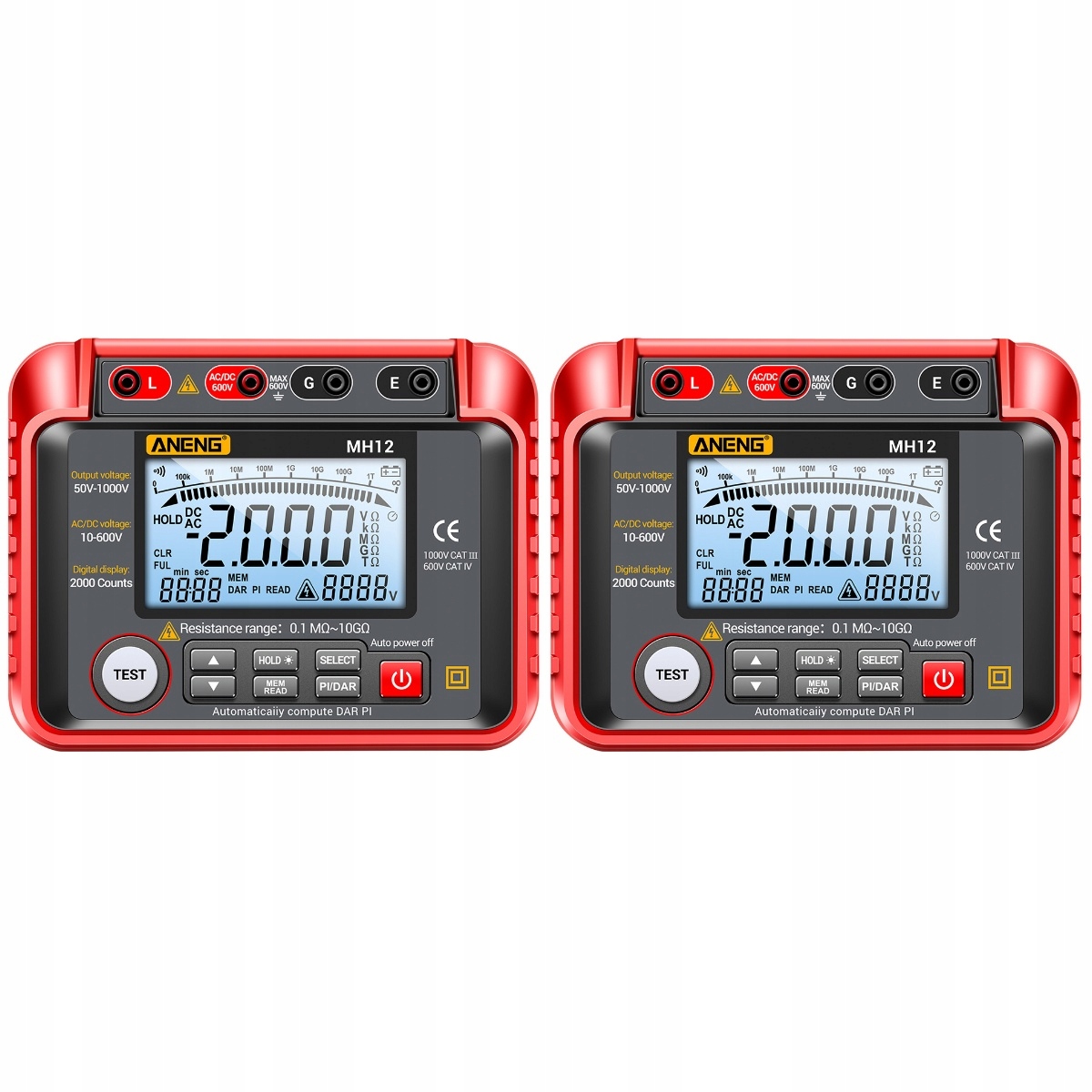 MEGOMOMIERZ Cyfrowy wyświetlacz 2 szt