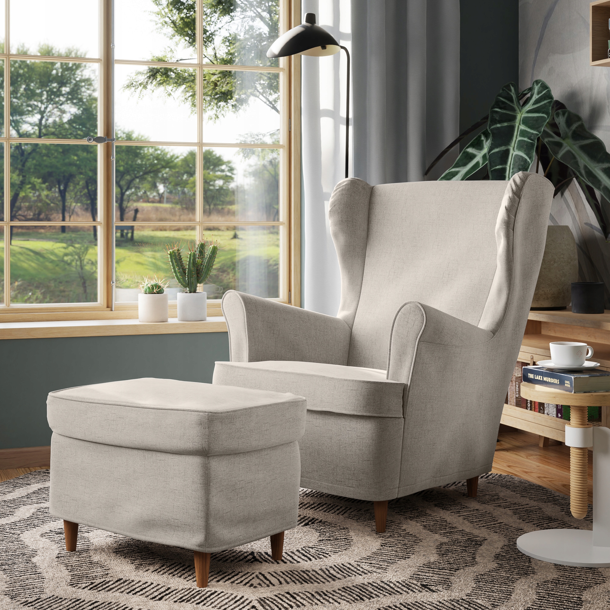 Pokrowiec na podnóżek Strandmon Light gray A23 Marka inna