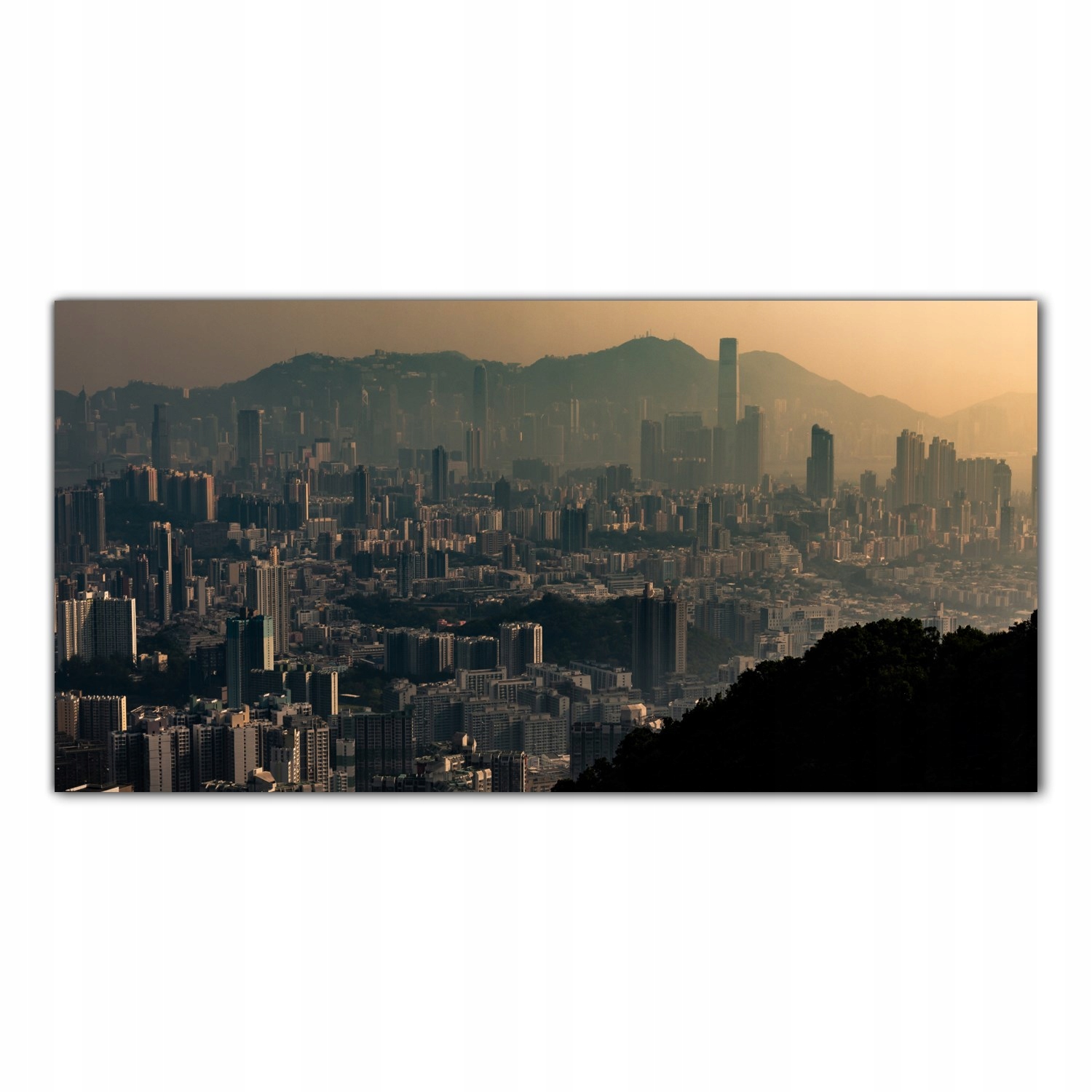 Hongkong Západ slunce 100x50 Lacobel do kuchyně