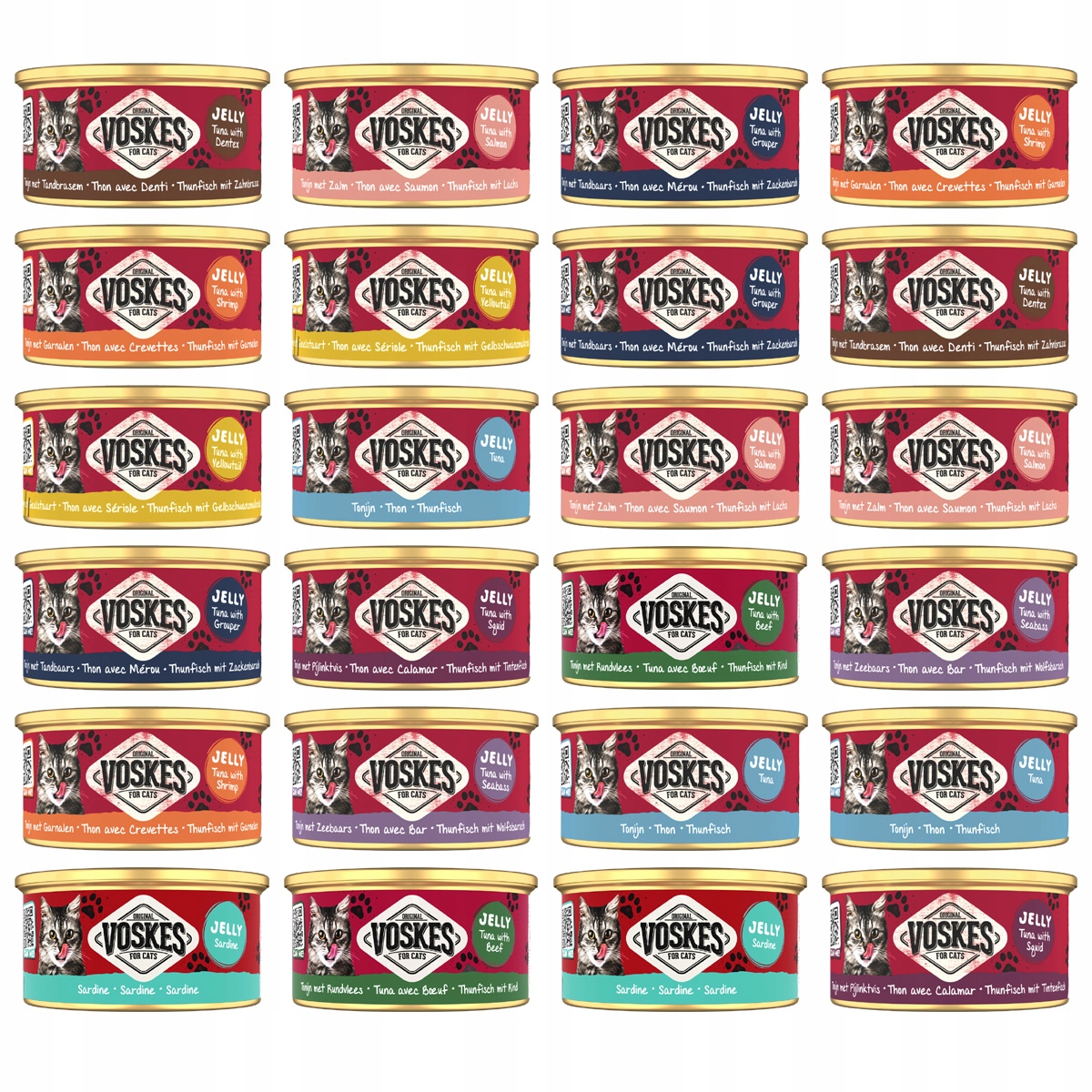 Mokra Karma Dla Kota Voskes MIX Smaków W Galarecie 24x85g