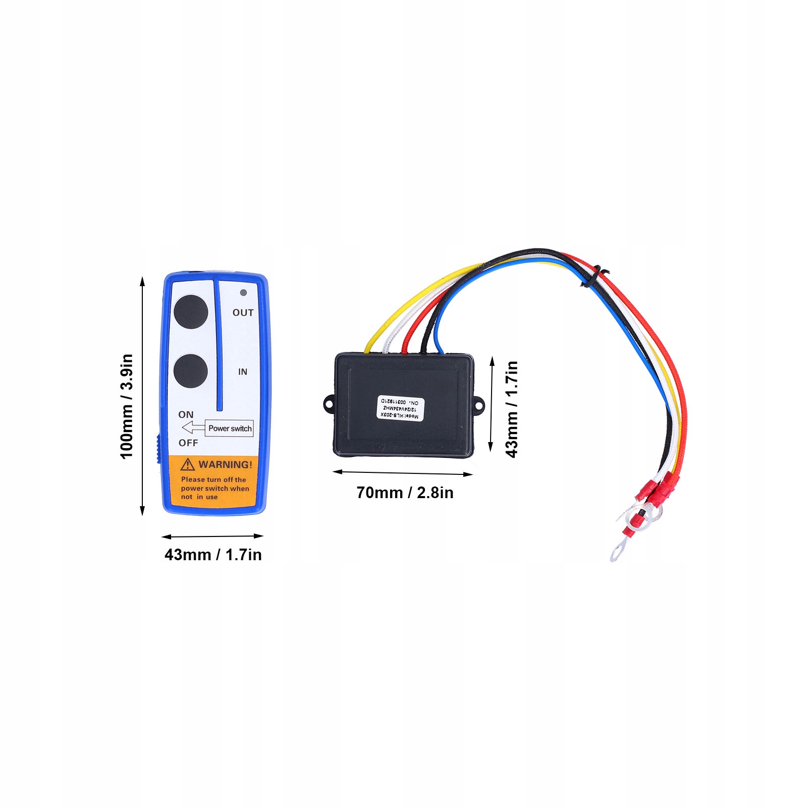 PILOT DO WYCIĄGARKI BEZPRZEWODOWY 12V WCIĄGARKI Model 1610210089111
